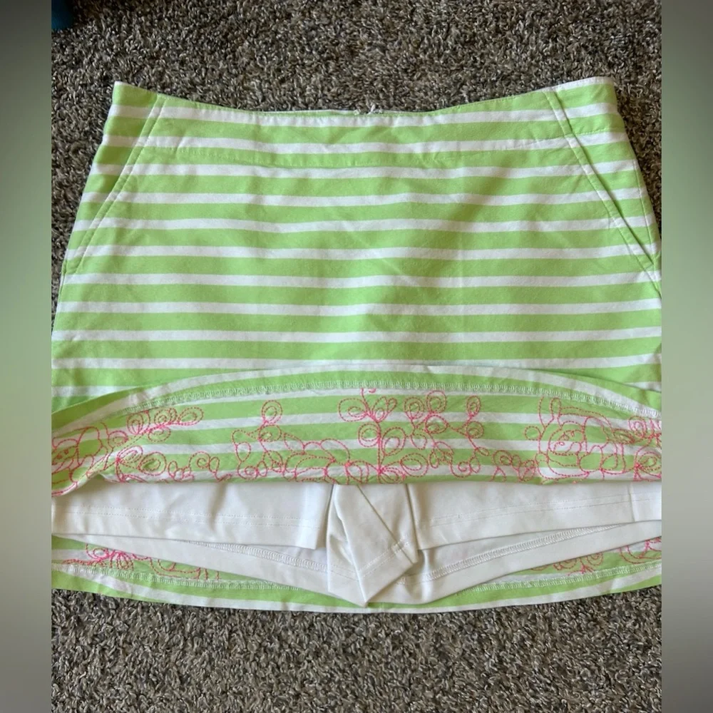 Lady Hagen striped embroidered golf skort size 10 - Picture 4 of 10